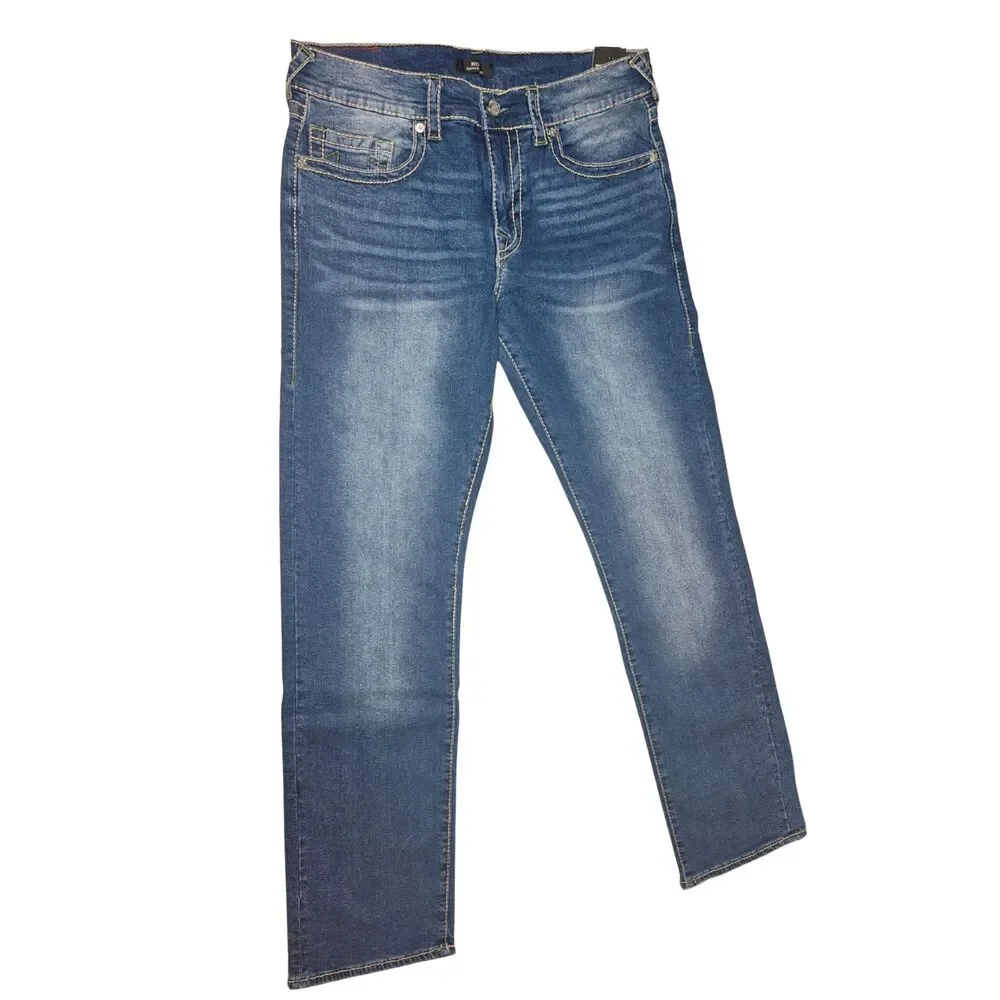 True Religion Ricky Big T Relaxed Straight Jeans Men’s 36 Medium Wash NWT